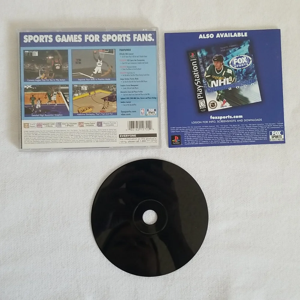 PS1 Sony Playstation NBA Basketball 2000 Video Game Complete Tested